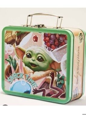 Bath & Body Works x Star Wars Grogu 'Snack Time' Tin Lunch Box - Green